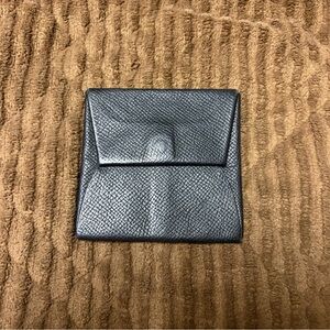 Hermes Black Leather Coin Pouch/Purse